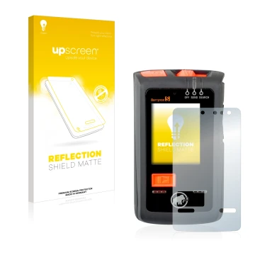 Parte frontale di una confezione del prodotto con il logo del marchio upscreen. Accanto è raffigurato il dispositivo Mammut Ba