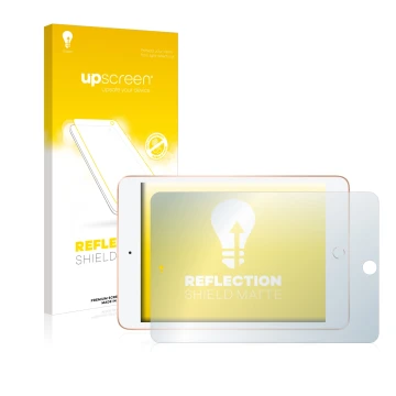 Parte frontale di una confezione del prodotto con il logo del marchio upscreen. Accanto è raffigurato il dispositivo Apple iPa