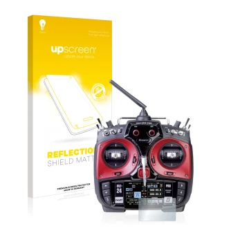 Parte frontale di una confezione del prodotto con il logo del marchio upscreen. Accanto è raffigurato il dispositivo Graupner 