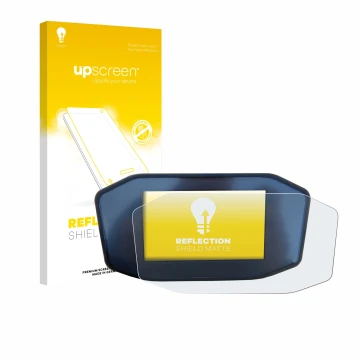 Parte frontale di una confezione del prodotto con il logo del marchio upscreen. Accanto è raffigurato il dispositivo KTM 1290 