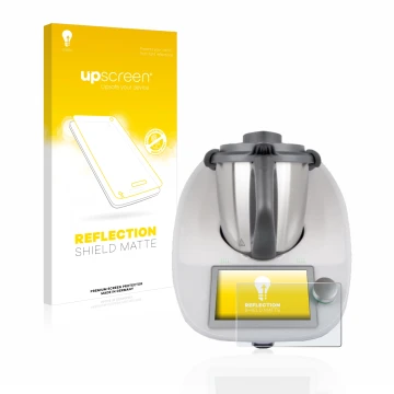 Parte frontale di una confezione del prodotto con il logo del marchio upscreen. Accanto è raffigurato il dispositivo Vorwerk B