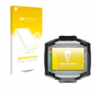 Parte frontale di una confezione del prodotto con il logo del marchio upscreen. Accanto è raffigurato il dispositivo Mares Qua