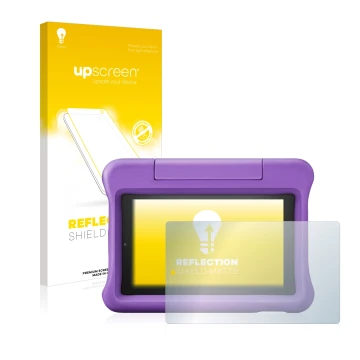 Parte frontale di una confezione del prodotto con il logo del marchio upscreen. Accanto è raffigurato il dispositivo Amazon Fi