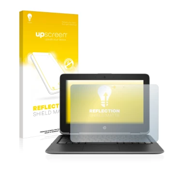 Parte frontale di una confezione del prodotto con il logo del marchio upscreen. Accanto è raffigurato il dispositivo HP ProBoo