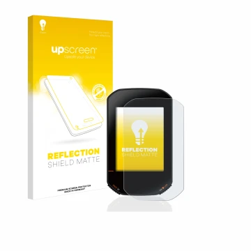 Parte frontale di una confezione del prodotto con il logo del marchio upscreen. Accanto è raffigurato il dispositivo Bryton Ri