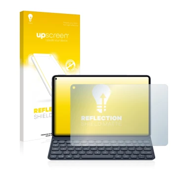 Parte frontale di una confezione del prodotto con il logo del marchio upscreen. Accanto è raffigurato il dispositivo Huawei Ma