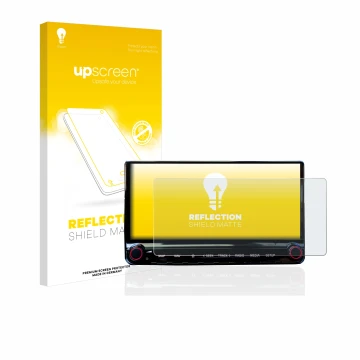 Parte frontale di una confezione del prodotto con il logo del marchio upscreen. Accanto è raffigurato il dispositivo Kia XCeed