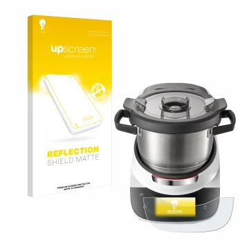 Parte frontale di una confezione del prodotto con il logo del marchio upscreen. Accanto è raffigurato il dispositivo Bosch Coo