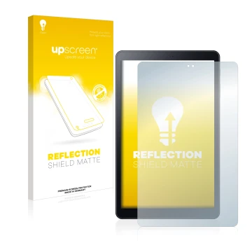 Parte frontale di una confezione del prodotto con il logo del marchio upscreen. Accanto è raffigurato il dispositivo Samsung G