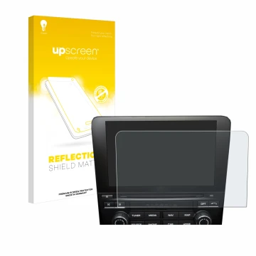 Parte frontale di una confezione del prodotto con il logo del marchio upscreen. Accanto è raffigurato il dispositivo Porsche 7