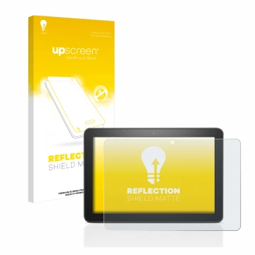 Parte frontale di una confezione del prodotto con il logo del marchio upscreen. Accanto è raffigurato il dispositivo Amazon Fi