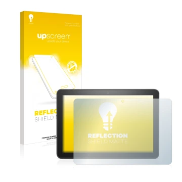 Parte frontale di una confezione del prodotto con il logo del marchio upscreen. Accanto è raffigurato il dispositivo Amazon Fi