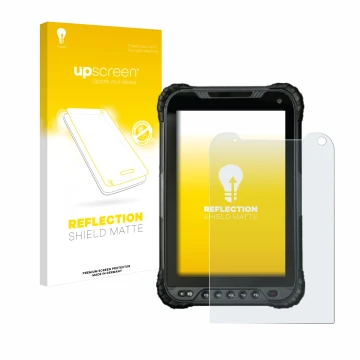 Parte frontale di una confezione del prodotto con il logo del marchio upscreen. Accanto è raffigurato il dispositivo UniStrong