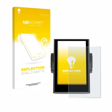 Parte frontale di una confezione del prodotto con il logo del marchio upscreen. Accanto è raffigurato il dispositivo Bafang DP