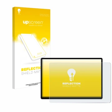 Parte frontale di una confezione del prodotto con il logo del marchio upscreen. Accanto è raffigurato il dispositivo Tesla Mod