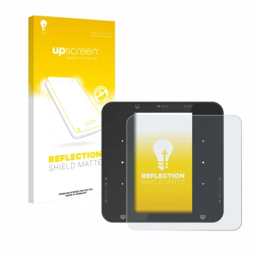 Parte frontale di una confezione del prodotto con il logo del marchio upscreen. Accanto è raffigurato il dispositivo ISDT P30 