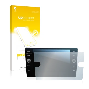 Parte frontale di una confezione del prodotto con il logo del marchio upscreen. Accanto è raffigurato il dispositivo Volkswage