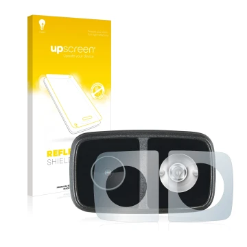 Parte frontale di una confezione del prodotto con il logo del marchio upscreen. Accanto è raffigurato il dispositivo Cycliq Fl