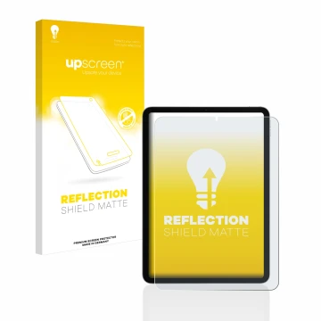 Parte frontale di una confezione del prodotto con il logo del marchio upscreen. Accanto è raffigurato il dispositivo Apple iPa