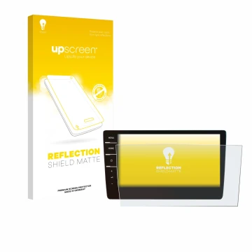 Parte frontale di una confezione del prodotto con il logo del marchio upscreen. Accanto è raffigurato il dispositivo Volkswage