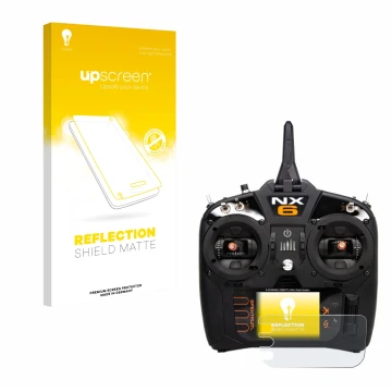 Parte frontale di una confezione del prodotto con il logo del marchio upscreen. Accanto è raffigurato il dispositivo Spektrum 