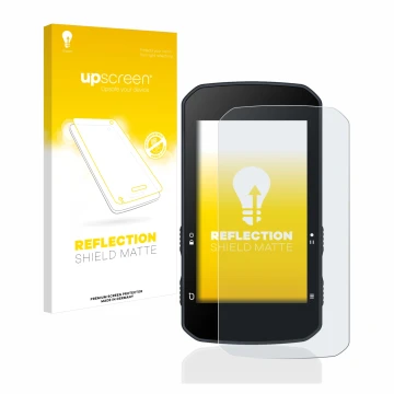 Parte frontale di una confezione del prodotto con il logo del marchio upscreen. Accanto è raffigurato il dispositivo Bryton Ri