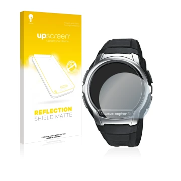 Parte frontale di una confezione del prodotto con il logo del marchio upscreen. Accanto è raffigurato il dispositivo Casio Wav