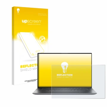 Parte frontale di una confezione del prodotto con il logo del marchio upscreen. Accanto è raffigurato il dispositivo Dell Prec