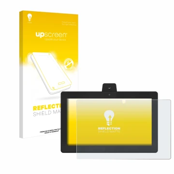 Parte frontale di una confezione del prodotto con il logo del marchio upscreen. Accanto è raffigurato il dispositivo GloryStar