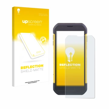 Parte frontale di una confezione del prodotto con il logo del marchio upscreen. Accanto è raffigurato il dispositivo Cipherlab