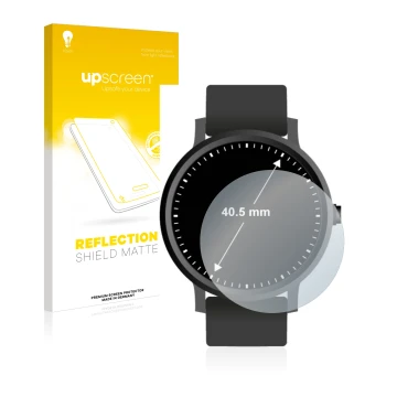 Parte frontale di una confezione del prodotto con il logo del marchio upscreen. Accanto è raffigurato il dispositivo Orologi (