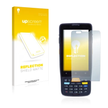 Parte frontale di una confezione del prodotto con il logo del marchio upscreen. Accanto è raffigurato il dispositivo Datalogic