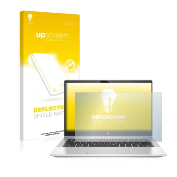 Parte frontale di una confezione del prodotto con il logo del marchio upscreen. Accanto è raffigurato il dispositivo HP ProBoo