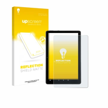 Parte frontale di una confezione del prodotto con il logo del marchio upscreen. Accanto è raffigurato il dispositivo Amazon Fi