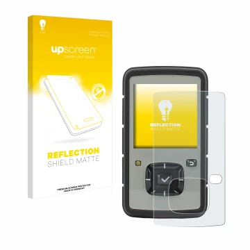 Parte frontale di una confezione del prodotto con il logo del marchio upscreen. Accanto è raffigurato il dispositivo TPL Birdy