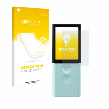 Parte frontale di una confezione del prodotto con il logo del marchio upscreen. Accanto è raffigurato il dispositivo Vasco Tra