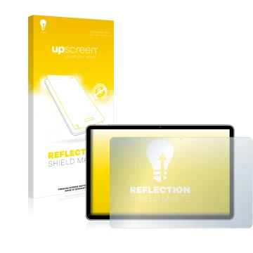 Parte frontale di una confezione del prodotto con il logo del marchio upscreen. Accanto è raffigurato il dispositivo Huawei Ma