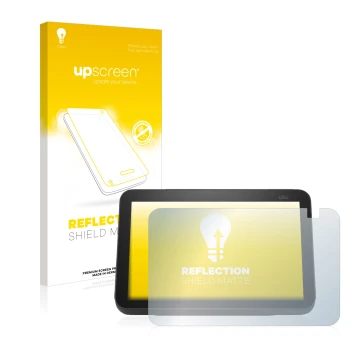 Parte frontale di una confezione del prodotto con il logo del marchio upscreen. Accanto è raffigurato il dispositivo Amazon Ec