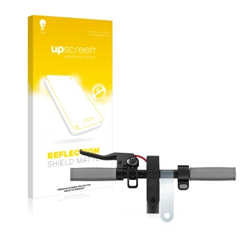 Parte frontale di una confezione del prodotto con il logo del marchio upscreen. Accanto è raffigurato il dispositivo Xiaomi Mi