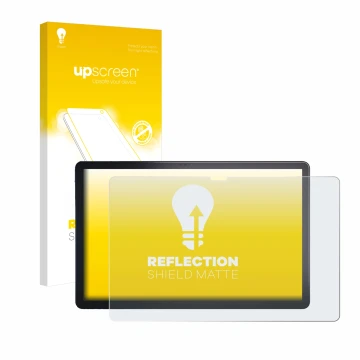 Parte frontale di una confezione del prodotto con il logo del marchio upscreen. Accanto è raffigurato il dispositivo Lenovo Ta