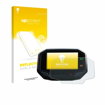Parte frontale di una confezione del prodotto con il logo del marchio upscreen. Accanto è raffigurato il dispositivo Kawasaki 