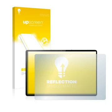 Parte frontale di una confezione del prodotto con il logo del marchio upscreen. Accanto è raffigurato il dispositivo Lenovo Ta