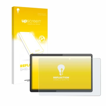 Parte frontale di una confezione del prodotto con il logo del marchio upscreen. Accanto è raffigurato il dispositivo Lenovo Id