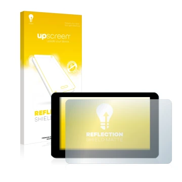 Parte frontale di una confezione del prodotto con il logo del marchio upscreen. Accanto è raffigurato il dispositivo Zontes 31