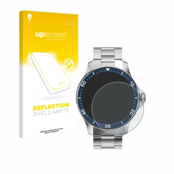 Parte frontale di una confezione del prodotto con il logo del marchio upscreen. Accanto è raffigurato il dispositivo Withings 