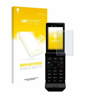 Parte frontale di una confezione del prodotto con il logo del marchio upscreen. Accanto è raffigurato il dispositivo Caterpill