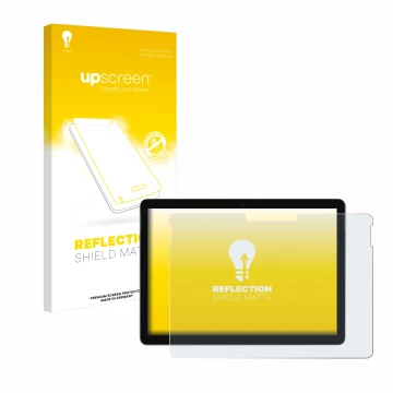 Parte frontale di una confezione del prodotto con il logo del marchio upscreen. Accanto è raffigurato il dispositivo Microsoft