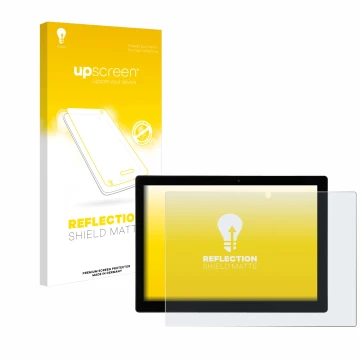 Parte frontale di una confezione del prodotto con il logo del marchio upscreen. Accanto è raffigurato il dispositivo Hyrican E