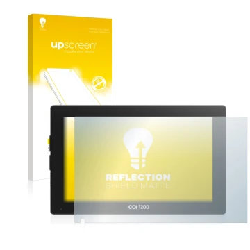 Parte frontale di una confezione del prodotto con il logo del marchio upscreen. Accanto è raffigurato il dispositivo Isobus CC