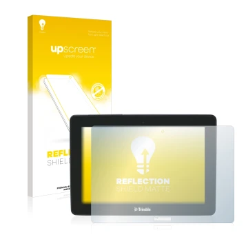 Parte frontale di una confezione del prodotto con il logo del marchio upscreen. Accanto è raffigurato il dispositivo Trimble G